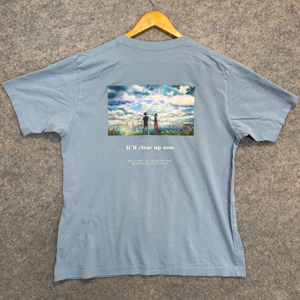 Uniqlo Weathering With You Anime Tee Shirt Mens Large Limited Edition‎ Shinkai